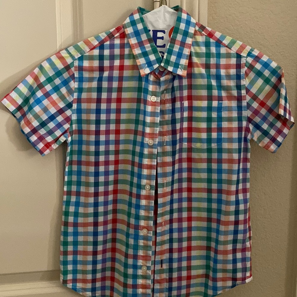 CrewCuts Boy’s size 6/7 plaid, short sleeve shirt